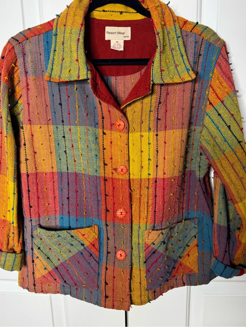 Multicolor Patchwork Button-Up Jacket - Multicolor - Picture 2 of 9